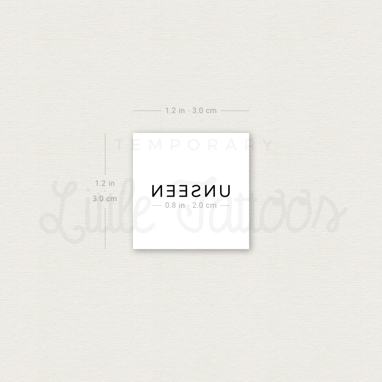 Little Unseen Temporary Tattoo - Set of 3