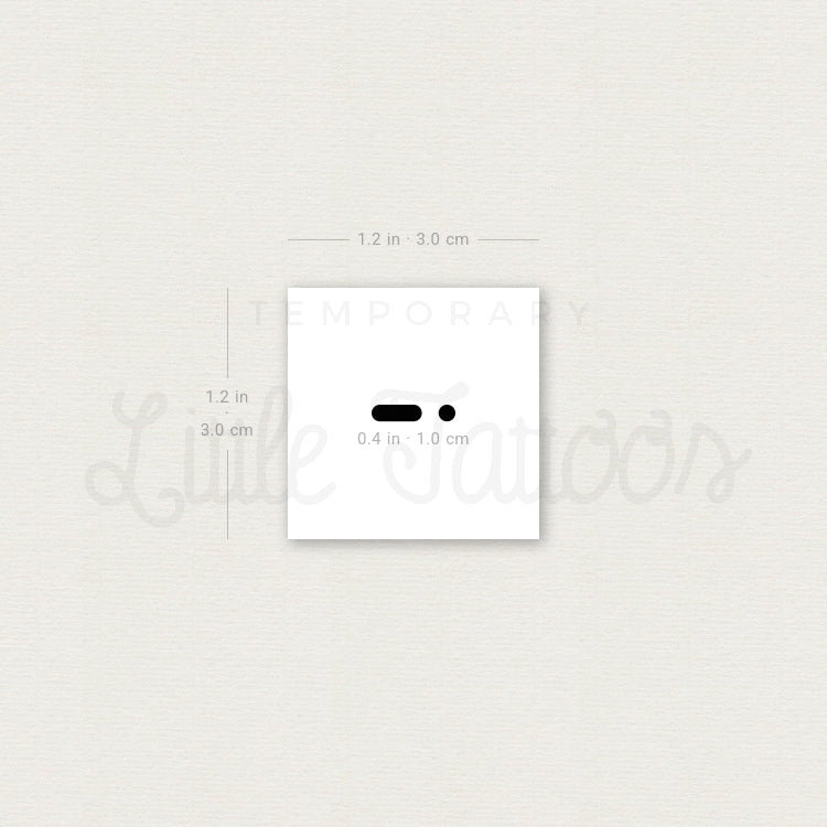 Morse Code A Temporary Tattoo - Set of 3