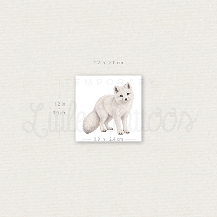 Arctic Fox Temporary Tattoo - Set of 3