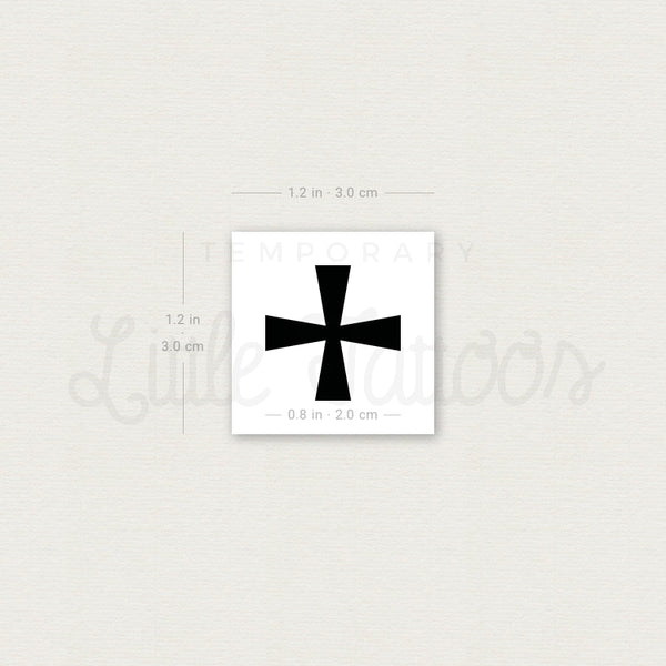 Cossack Cross Temporary Tattoo - Set of 3