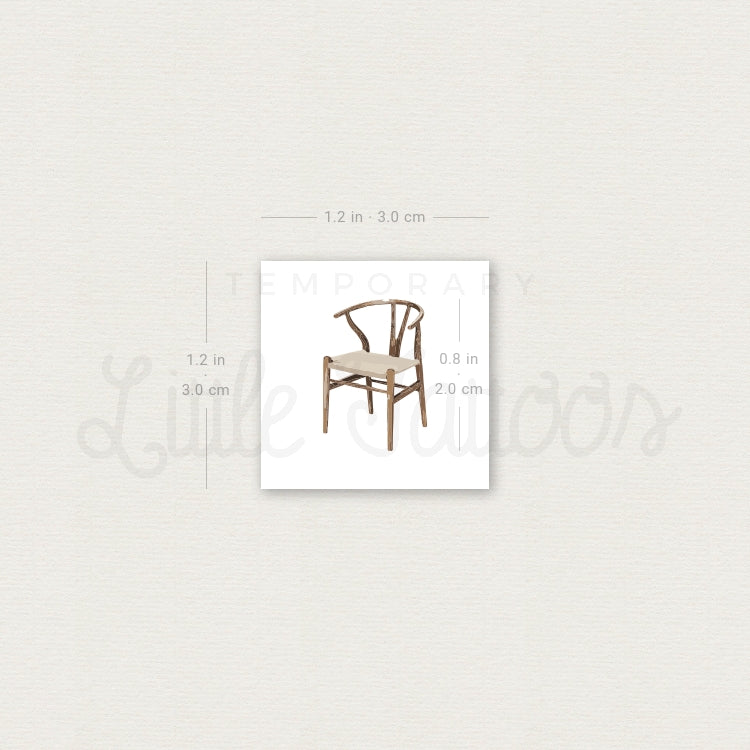 Wishbone Chair Temporary Tattoo - Set of 3