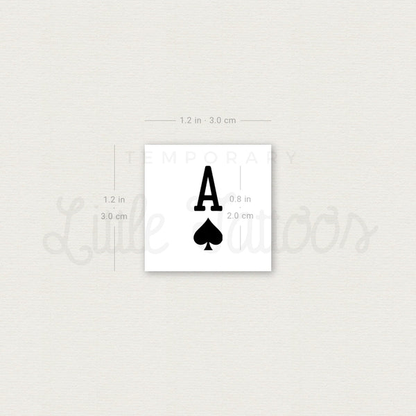 Ace Of Spades Temporary Tattoo - Set of 3