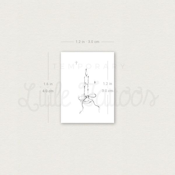 Candle By Stefano Mazza Temporary Tattoo - Set of 3