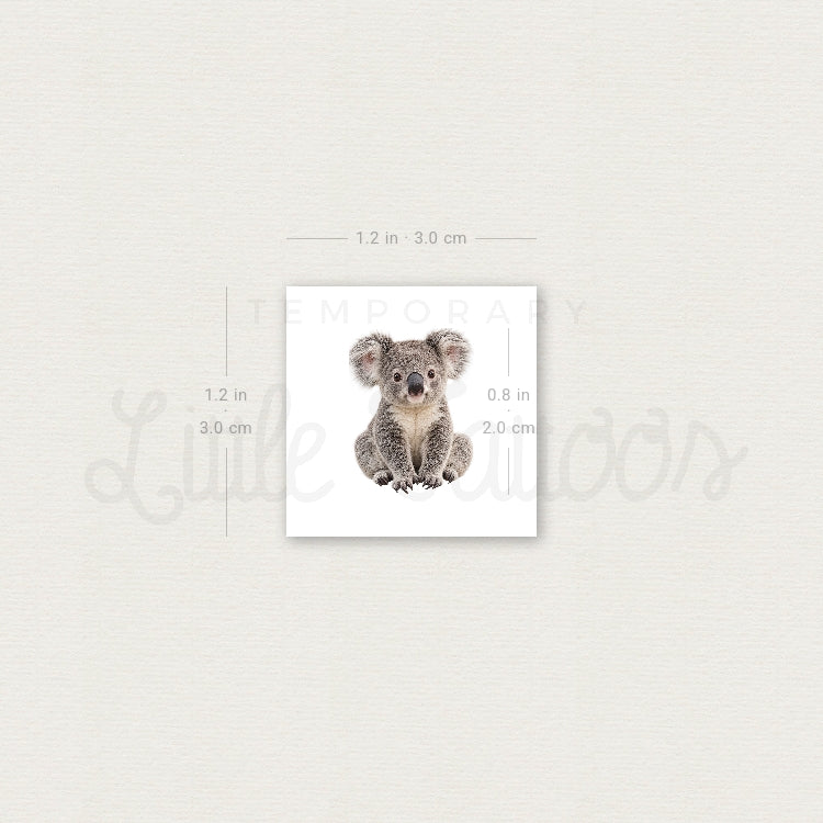 Watercolor Koala Temporary Tattoo - Set of 3