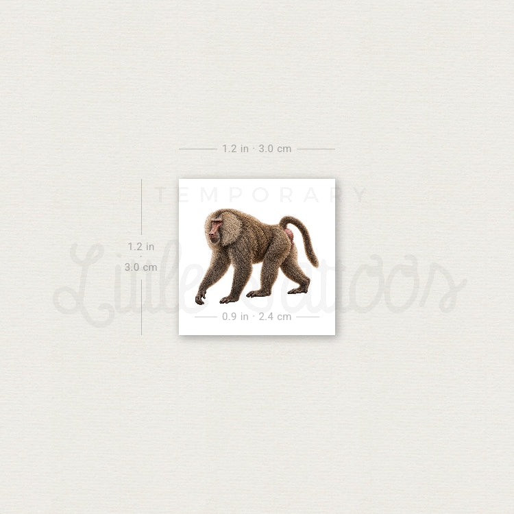 Baboon Temporary Tattoo - Set of 3