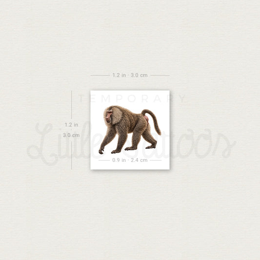 Baboon Temporary Tattoo - Set of 3