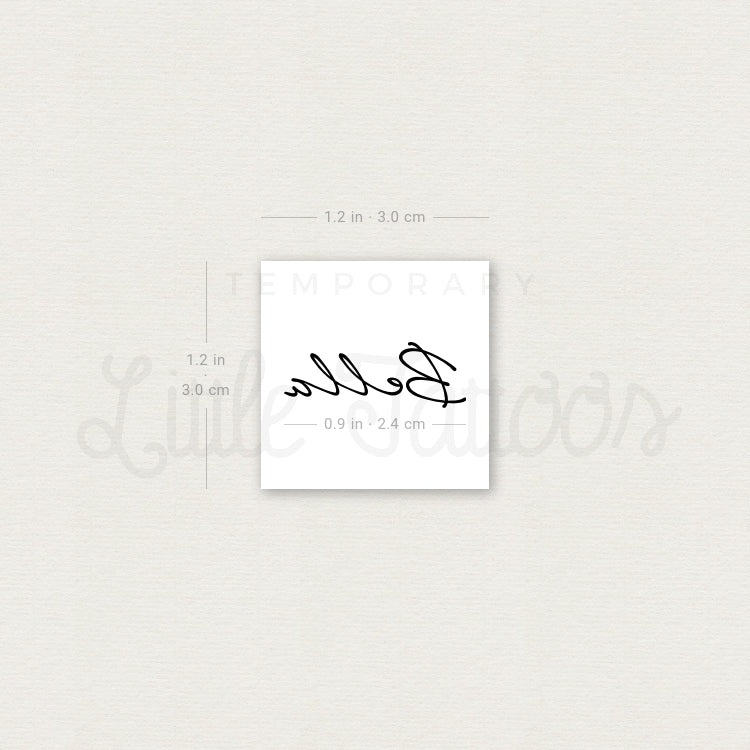Bella Temporary Tattoo - Set of 3