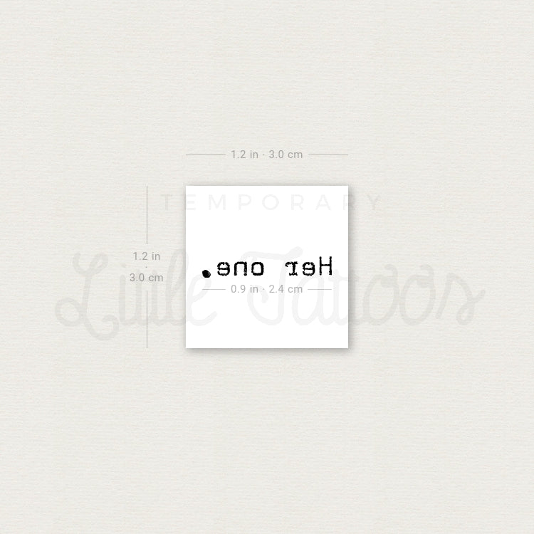 Her One. Temporary Tattoo - Set of 3