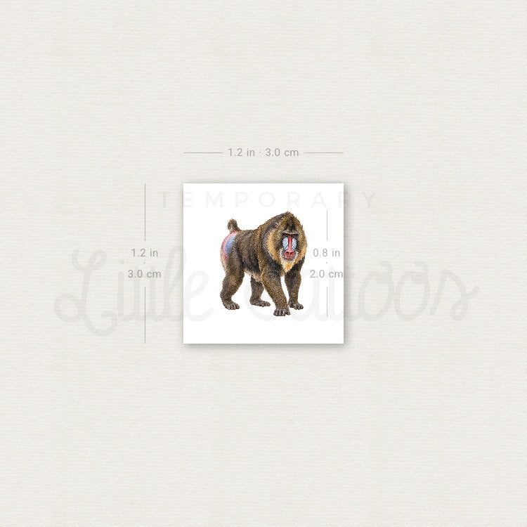Mandrill Temporary Tattoo - Set of 3