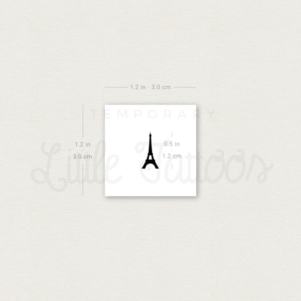 Tiny Eiffel Tower Temporary Tattoo - Set of 3