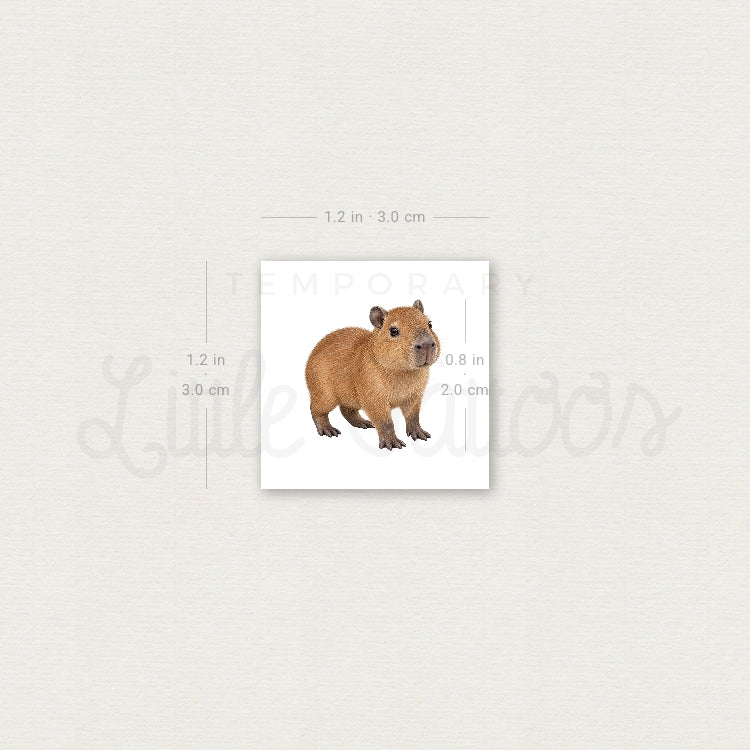 Capybara Temporary Tattoo - Set of 3