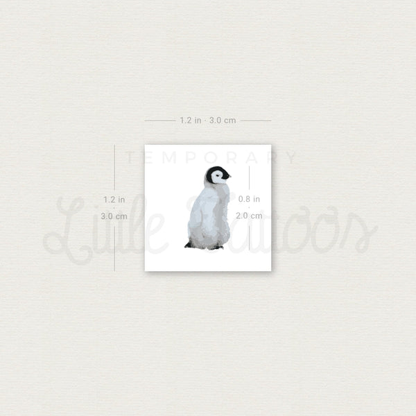 Baby Penguin Temporary Tattoo - Set of 3