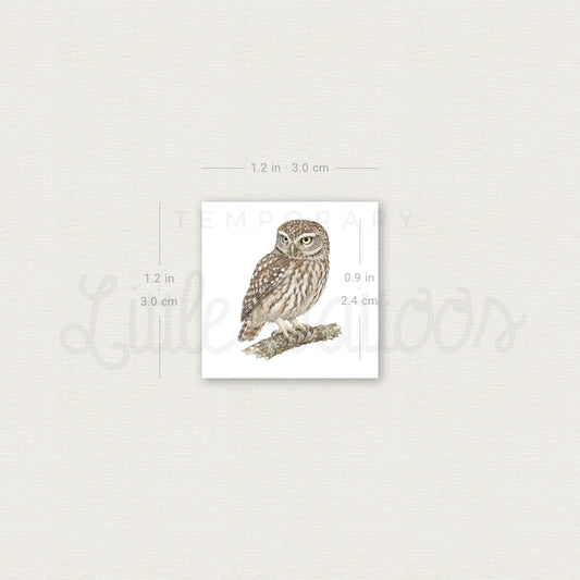 Little Owl Temporary Tattoo - Set of 3