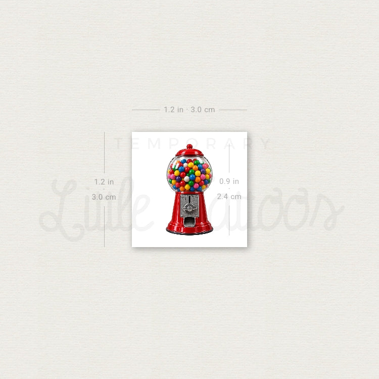 Gumball Machine Temporary Tattoo - Set of 3