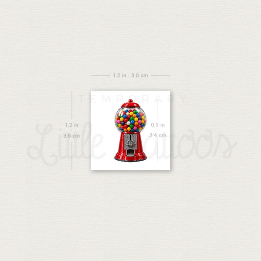 Gumball Machine Temporary Tattoo - Set of 3