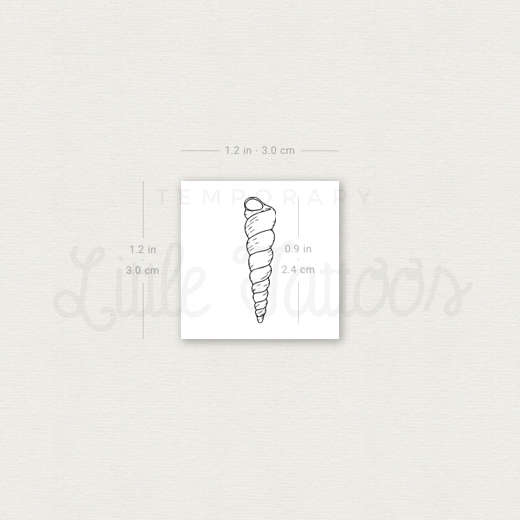 Auger Shell Temporary Tattoo - Set of 3