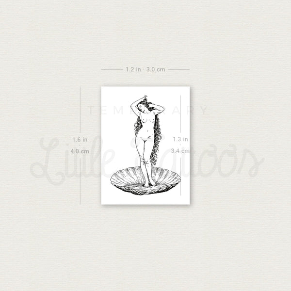 Venus By Bouguereau Temporary Tattoo - Set of 3