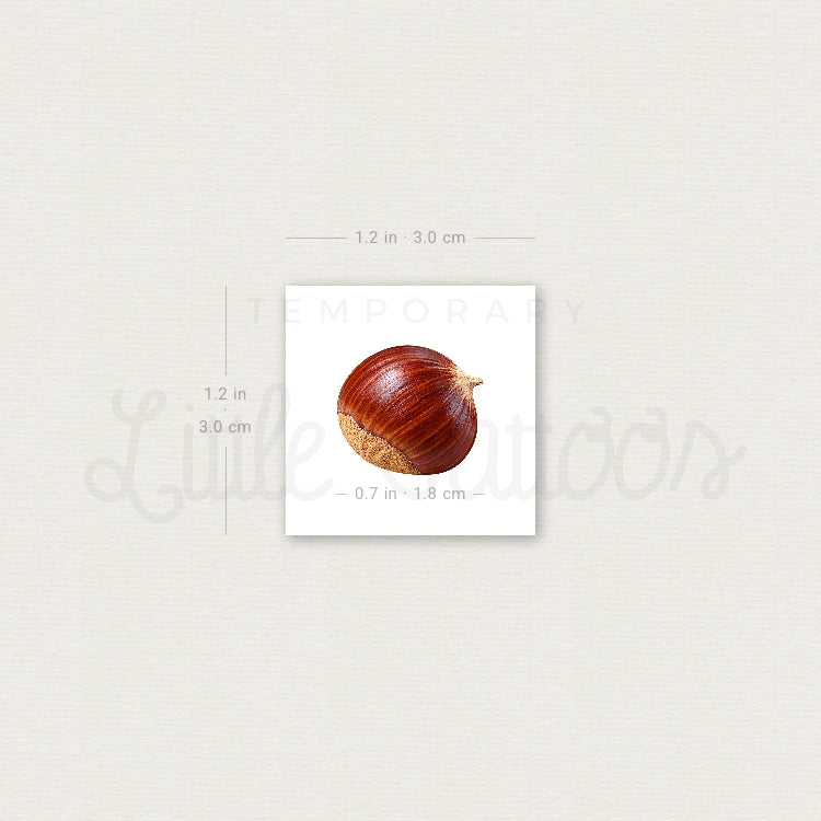 Little Chestnut Temporary Tattoo - Set of 3