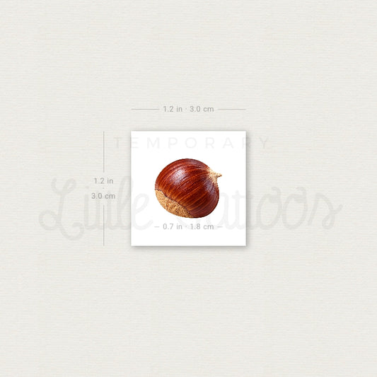 Little Chestnut Temporary Tattoo - Set of 3