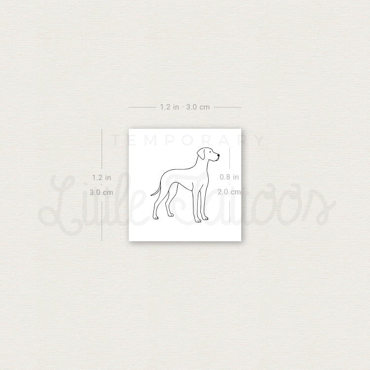 Great Dane Temporary Tattoo - Set of 3