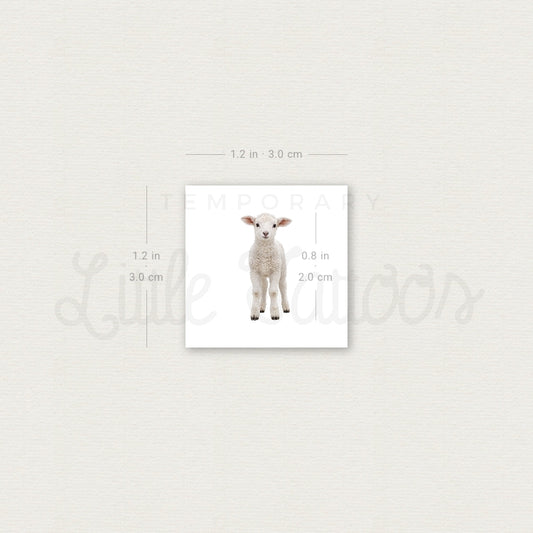Baby Lamb Temporary Tattoo - Set of 3
