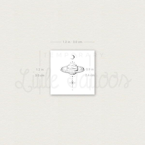 Saturn By Stefano Mazza Temporary Tattoo - Set of 3