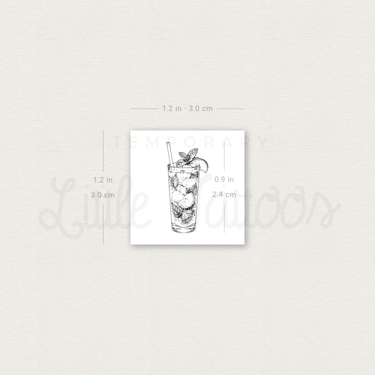 Mojito Temporary Tattoo - Set of 3