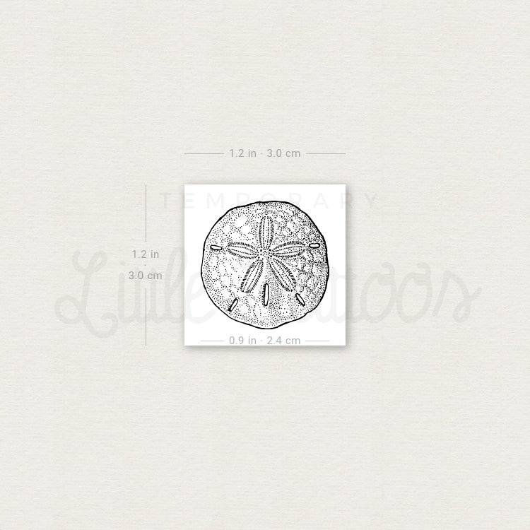 Sand Dollar Temporary Tattoo - Set of 3