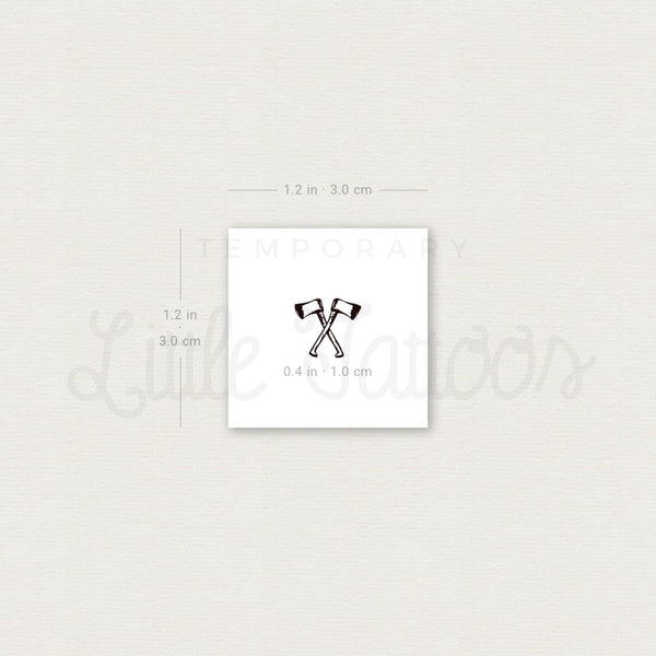 Hatchet Couple Temporary Tattoo - Set of 3