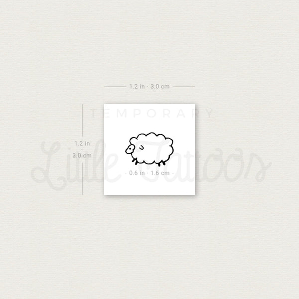 Little Sheep Temporary Tattoo - Set of 3