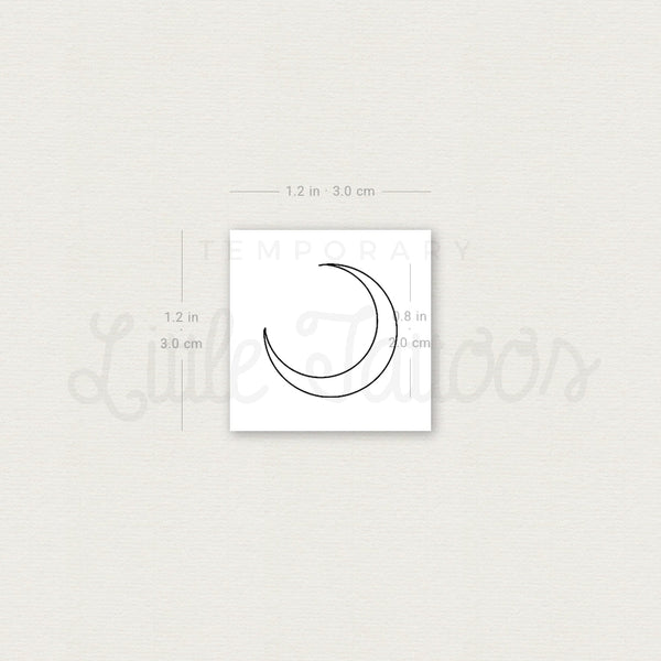 Crescent Moon Temporary Tattoo By Marina Molist - Set of 3