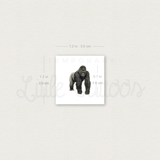 Gorilla Temporary Tattoo - Set of 3