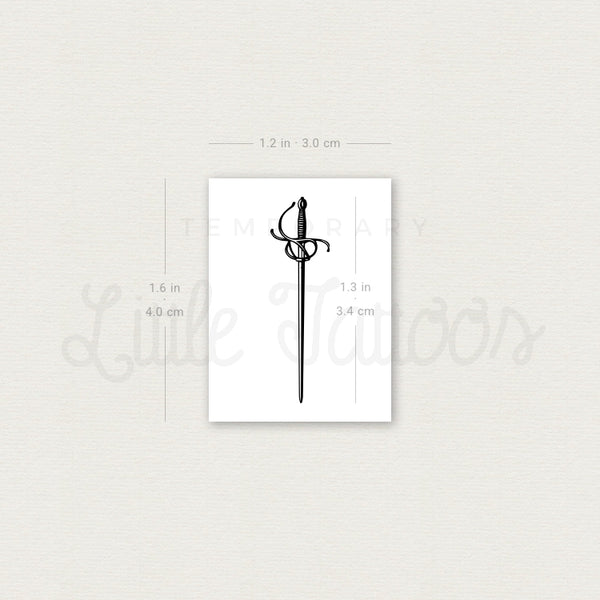Rapier Temporary Tattoo - Set of 3