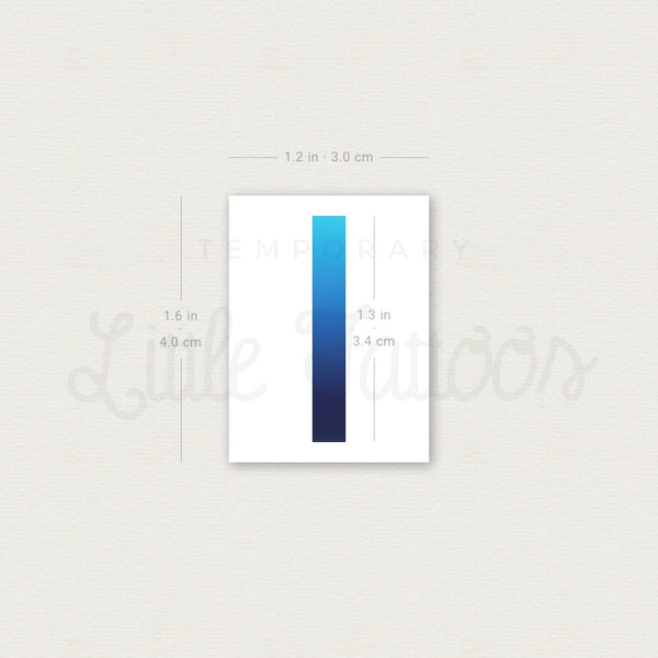 Blue Ink Spectrum Temporary Tattoo - Set of 3