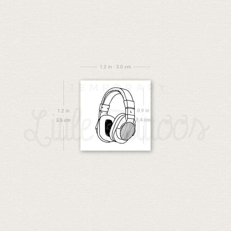 Tatuaje temporal de auriculares - Juego de 3