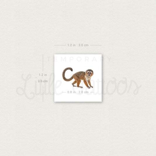 Titi Monkey Temporary Tattoo - Set of 3