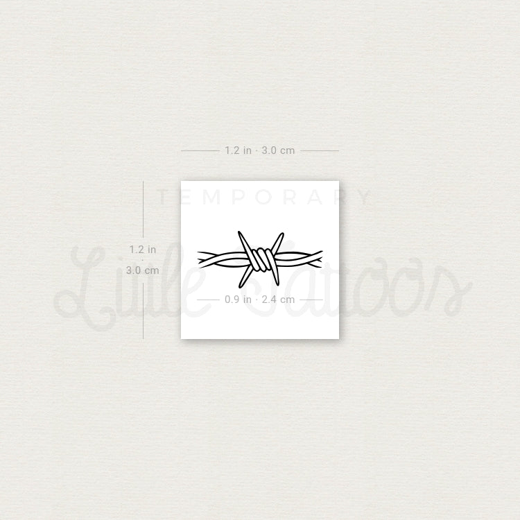 Barbed Wire Temporary Tattoo - Set of 3 – Little Tattoos