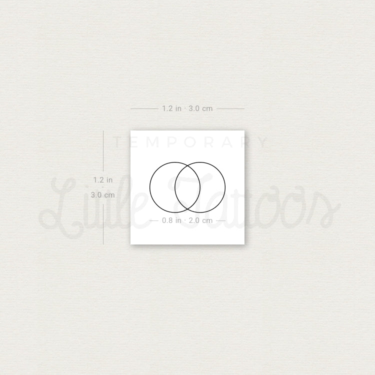 Tatuaje temporal de Vesica Piscis - Juego de 3