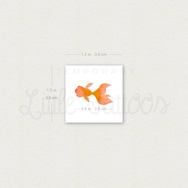 Telescope Goldfish Temporary Tattoo - Set of 3