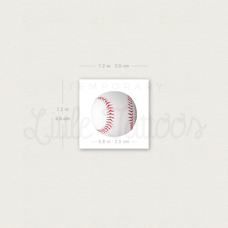 Baseball Temporary Tattoo - Set of 3