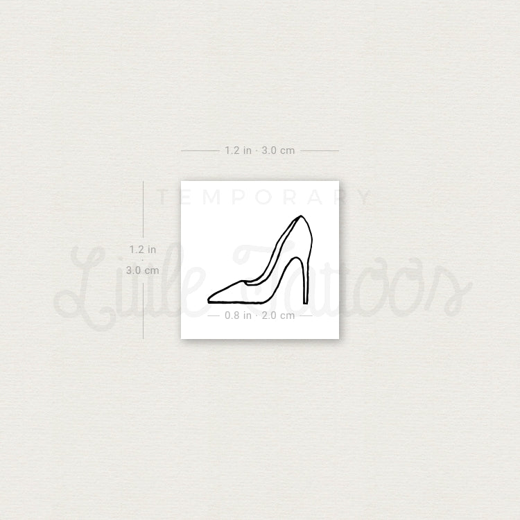 High Heel Temporary Tattoo - Set of 3