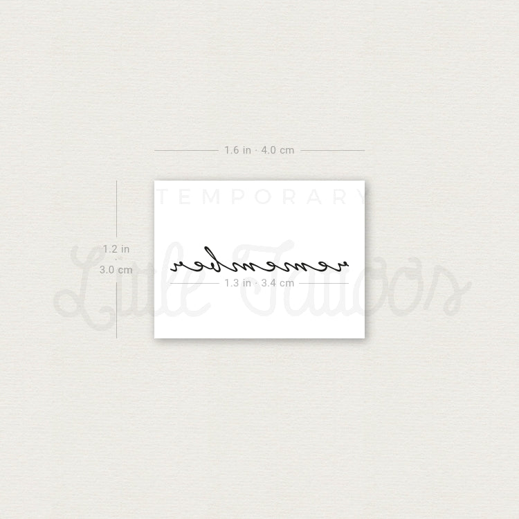 Remember Temporary Tattoo - Set of 3