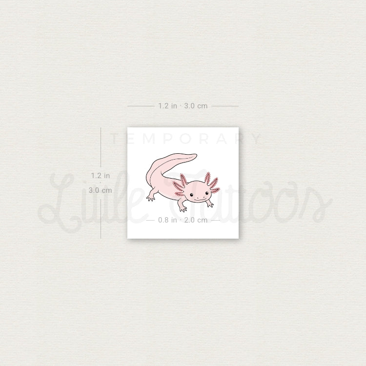 Axolotl Temporary Tattoo - Set of 3