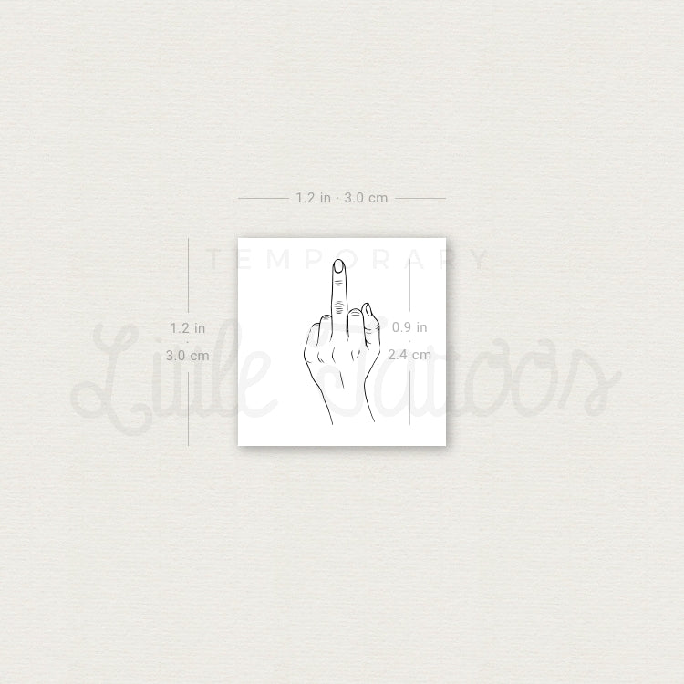 The Finger Temporary Tattoo - Set of 3