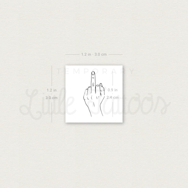 The Finger Temporary Tattoo - Set of 3