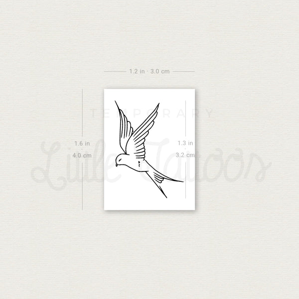 Swallow Temporary Tattoo By Marina Molist - Set of 3