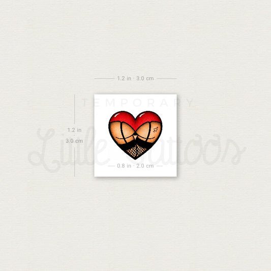 Booty Heart Temporary Tattoo - Set of 3