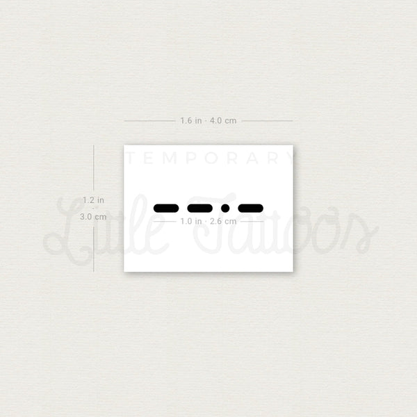 Morse Code Y Temporary Tattoo - Set of 3