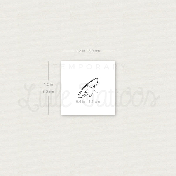 Spinning Star Temporary Tattoo - Set of 3