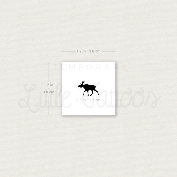 Tiny Moose Temporary Tattoo - Set of 3
